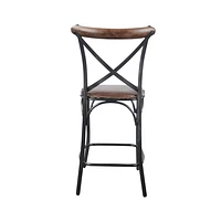 Metal Crossback Counter Stool