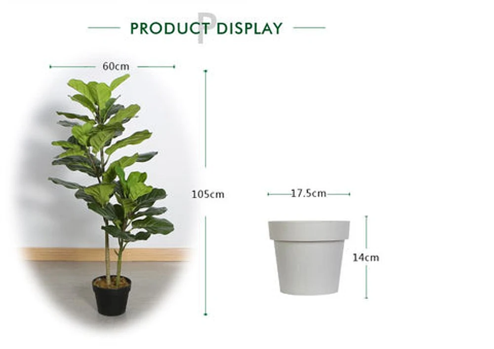 Fiddle Leaf Fig Faux Plant 105cm/ 41.3"