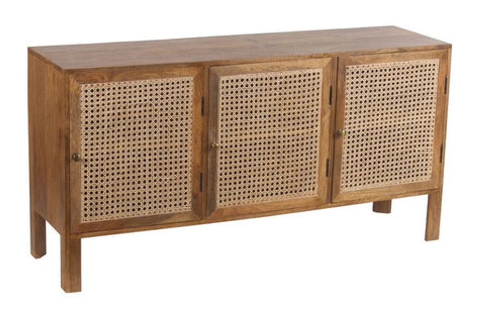 Rattan 3 Door Cabinet