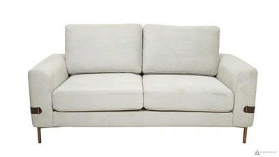 Chandler Corduroy Fabric Loveseat- Horizontal Lines