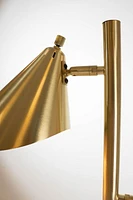 Sophie Triple Head Floor Lamp Anique Brass