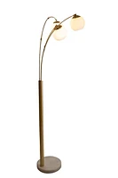 Dante 3 Arm Antique Brass Floor Lamp