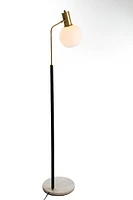 Pendula Floor Lamp Black & Antique Brass Finish