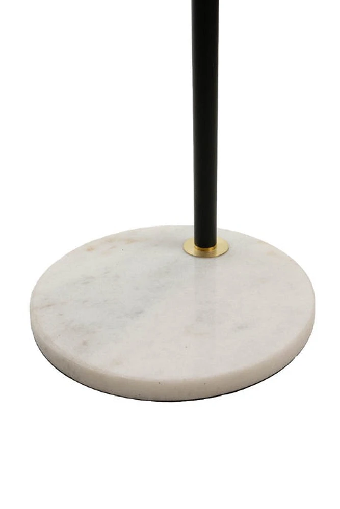 Pendula Floor Lamp Black & Antique Brass Finish