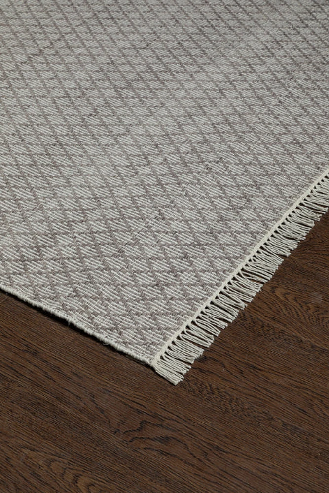 COSCO HAND WOVEN RUG TAUPE/IVORY