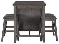 Caitbrook Counter Height Dining Room Table and Bar Stools (Set of 3)