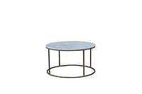 TANE ROUND MARBLE COFFEE TABLE BRASS LEGS