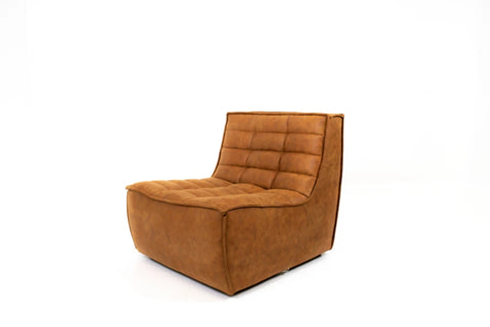 Scoop Armless Chair - Brown