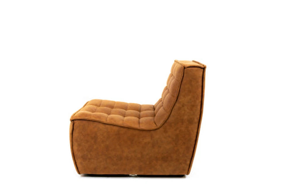 Scoop Armless Chair - Brown