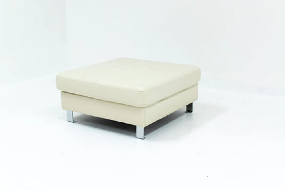 Roma Ottoman White - Greater Vancouver Furniture