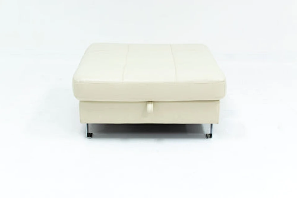 Roma Ottoman White - Greater Vancouver Furniture