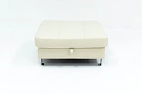 Roma Ottoman White - Greater Vancouver Furniture