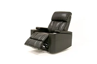 Aviator Leather Gel Power Recliner Chair - Black