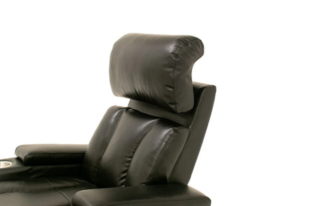 Aviator Leather Gel Power Recliner Chair - Black