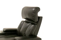 Aviator Leather Gel Power Recliner Chair - Black