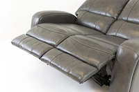 Floor Model Reynolds Genuine Leather Power Reclining Loveseat with Pow