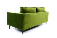 Alfie Mid Century Velvet Fabric Sofa - Juniper