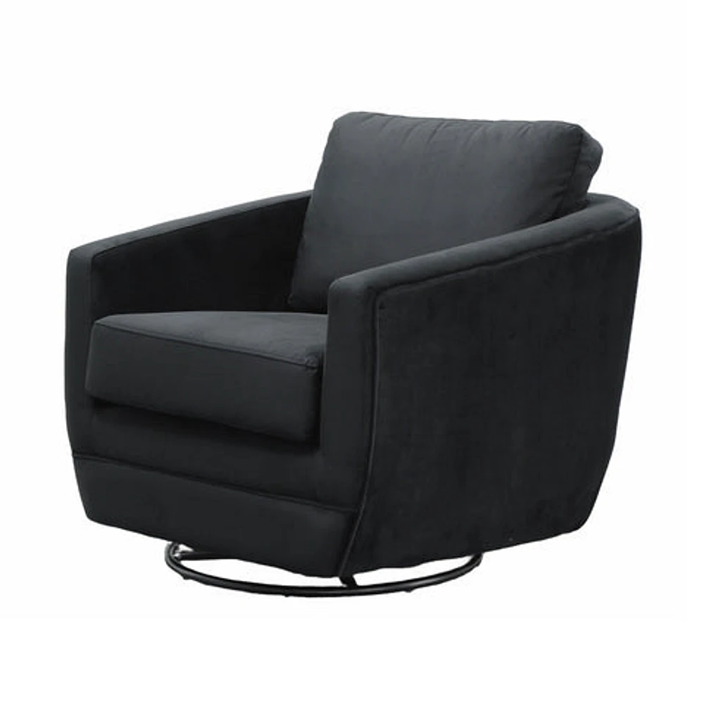 Baltimo Swivel Glider - Velvet Black