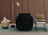 Baltimo Swivel Glider - Velvet Black