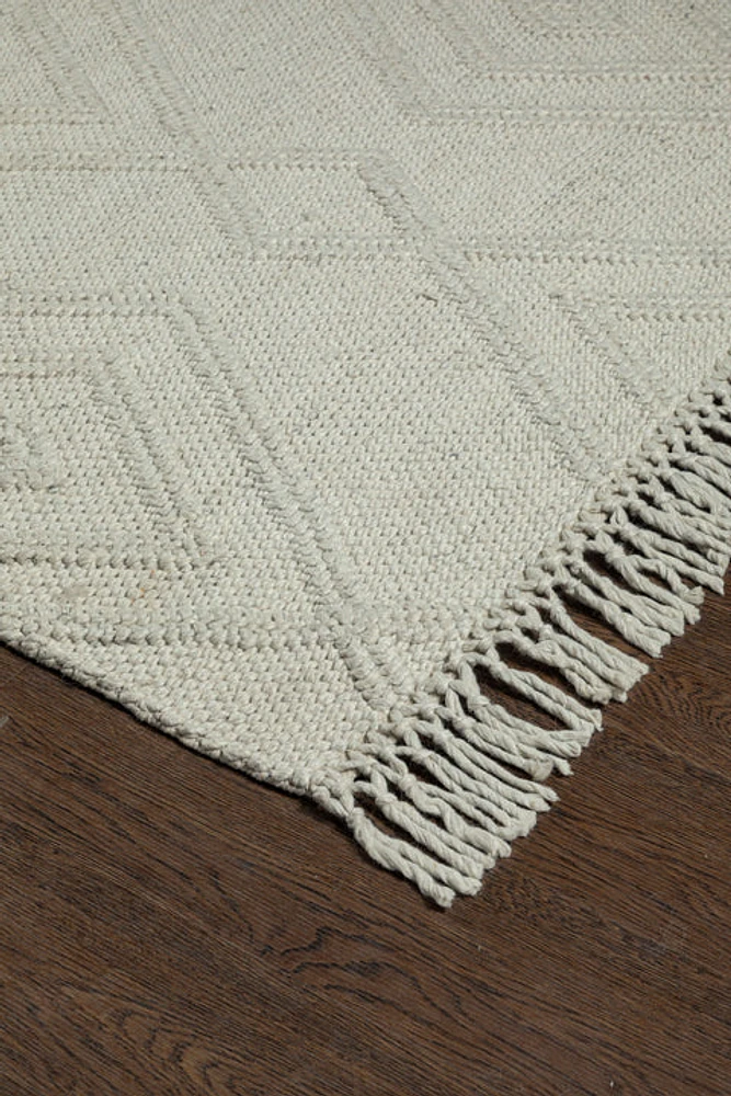 FINTONA HAND WOVEN RUG IVORY