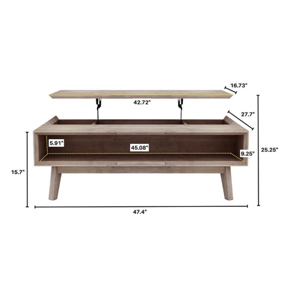 Gia Coffee Table w/ Lift Top