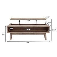 Gia Coffee Table w/ Lift Top