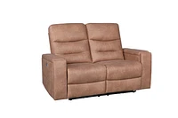 Roche Power Recliner Loveseat- Steam Brown