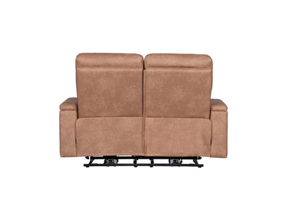 Roche Power Recliner Loveseat- Steam Brown