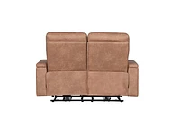 Roche Power Recliner Loveseat- Steam Brown