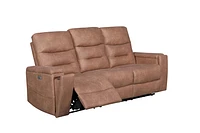 Roche Power Recliner Sofa - Steam Brown