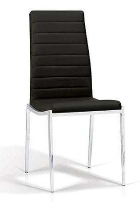 Hazel - dining chair synthetic leather Black - Greater Vancouver Furniture