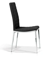 Hazel - dining chair synthetic leather Black - Greater Vancouver Furniture