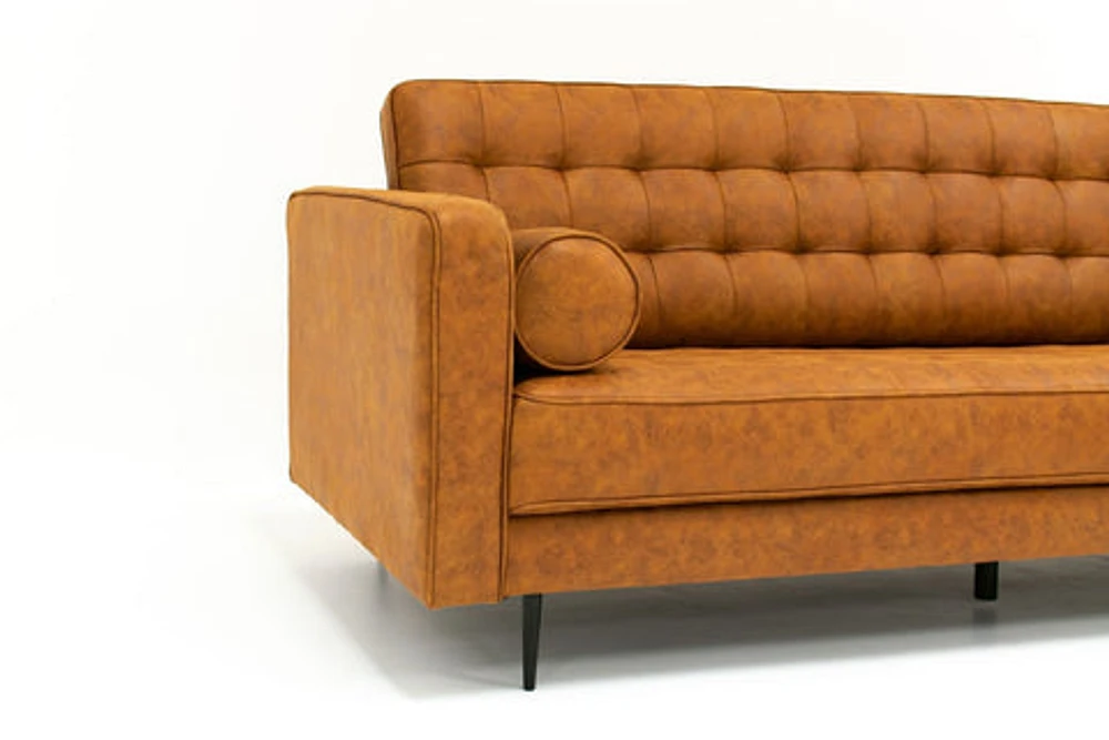 Lucas Mid Century Tufted Fabric Sofa - SF203 BROWN