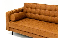 Lucas Mid Century Tufted Fabric Sofa - SF203 BROWN