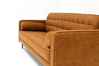 Lucas Mid Century Tufted Fabric Sofa - SF203 BROWN