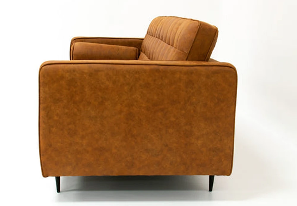 Lucas Mid Century Tufted Fabric Sofa - SF203 BROWN