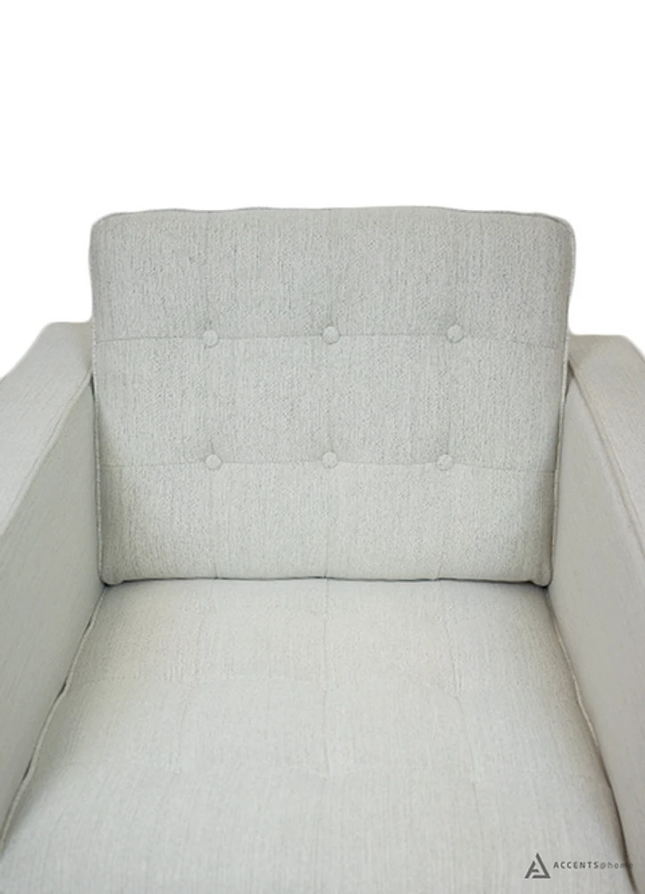 Lucas Mid Century Fabric Chair - Oatmeal Fabric