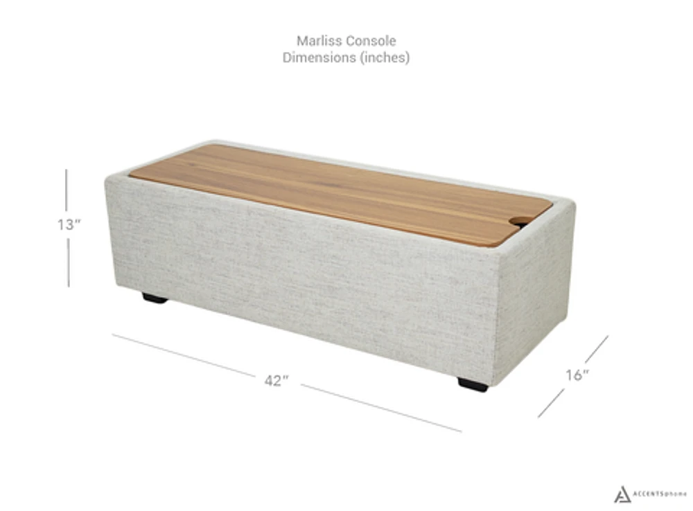 Marliss Console with Storage-Oatmeal