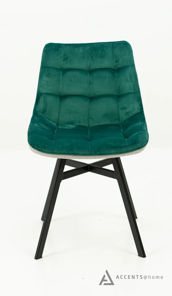 Miller Dining Chair - Green/Grey