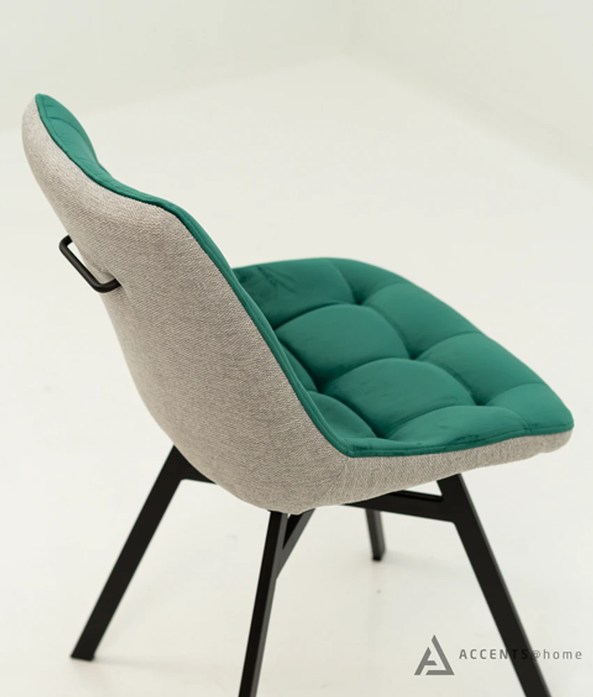 Miller Dining Chair - Green/Grey