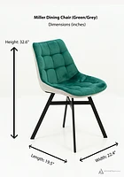 Miller Dining Chair - Green/Grey