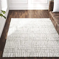 MILTON MACHINE WOVEN RUG IVORY/GREY