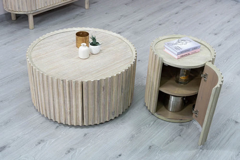 Oasis Round Coffee Table 1 Door