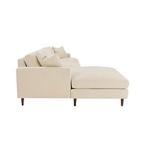 Martha Left Sectional Sofa - Beach Alabaster