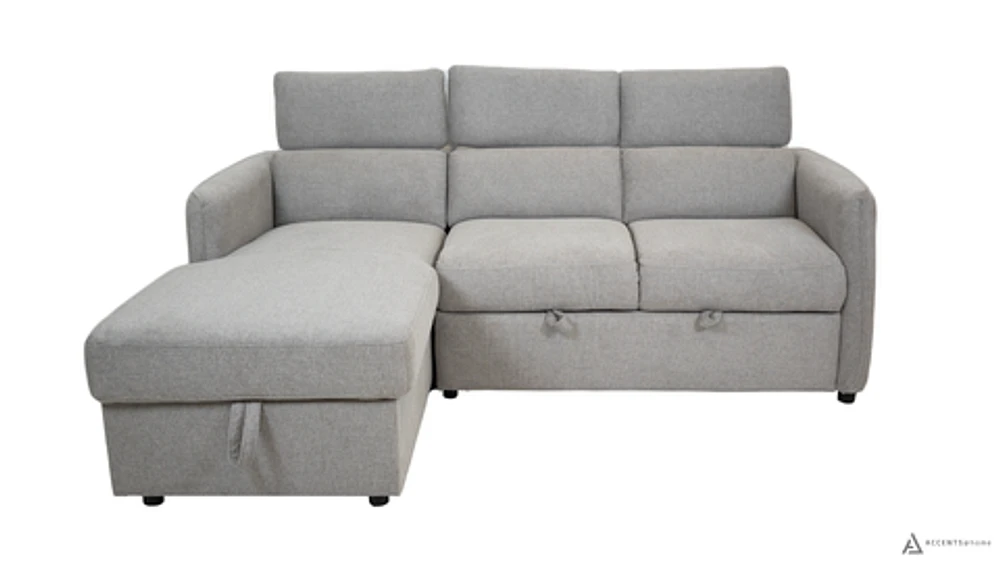 Renato Sleeper Sectional - Left Chaise - Grey