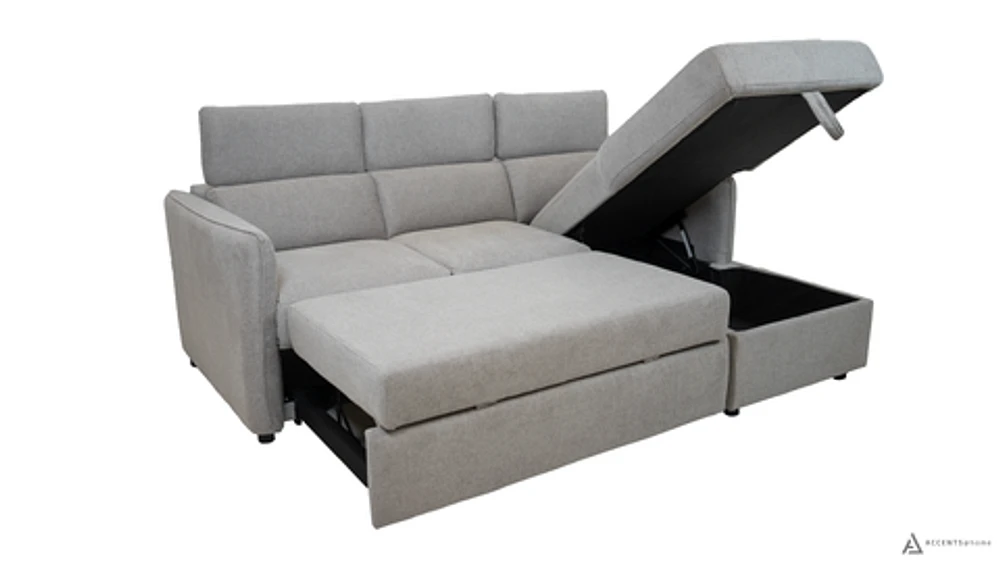 Renato Sleeper Sectional - Right Chaise - Grey