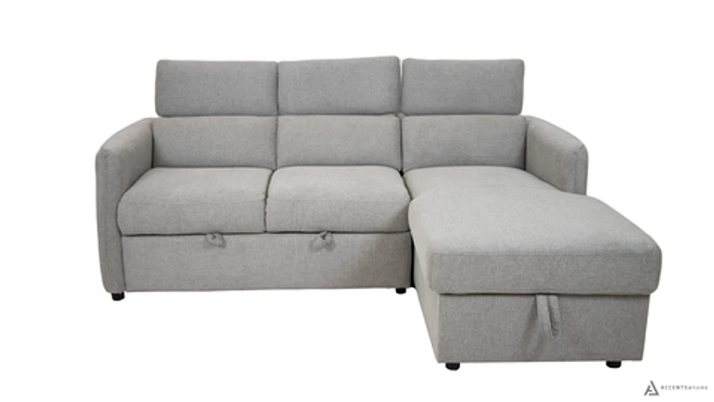 Renato Sleeper Sectional - Right Chaise - Grey