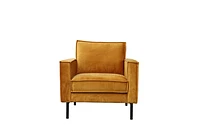 FLOOR MODEL Echo Velvet Accent Chair - Golden