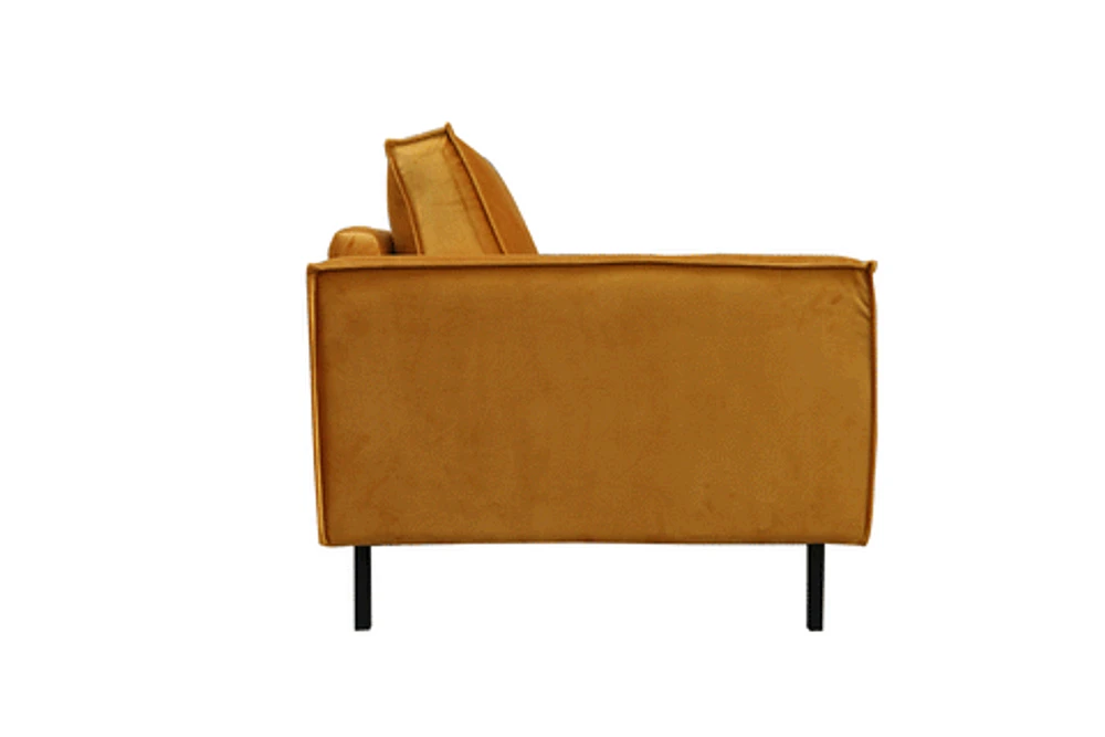 FLOOR MODEL Echo Velvet Loveseat - Golden