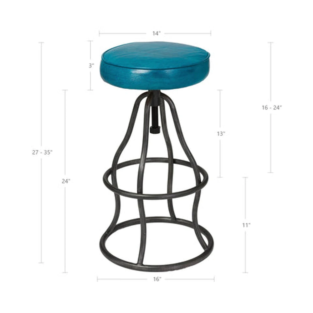 Bowie Bar Stool - Peacock Blue